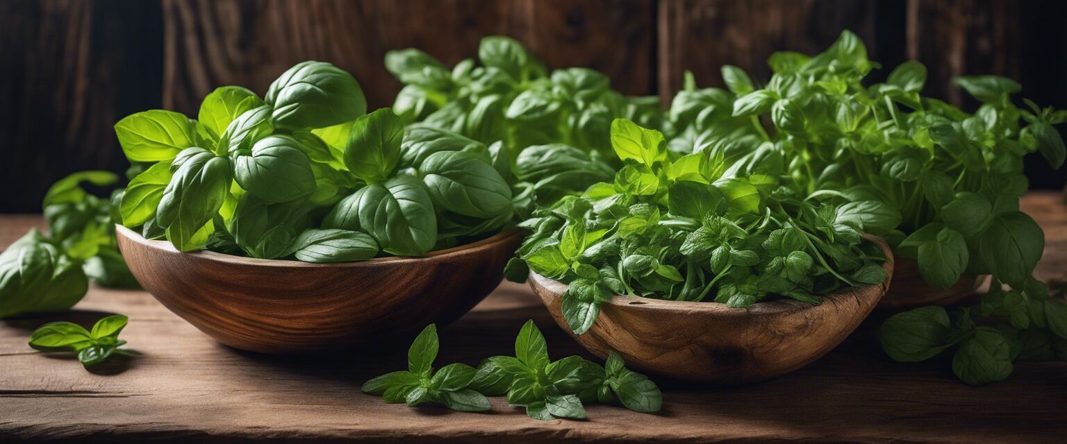 A bowl of fresh herbs